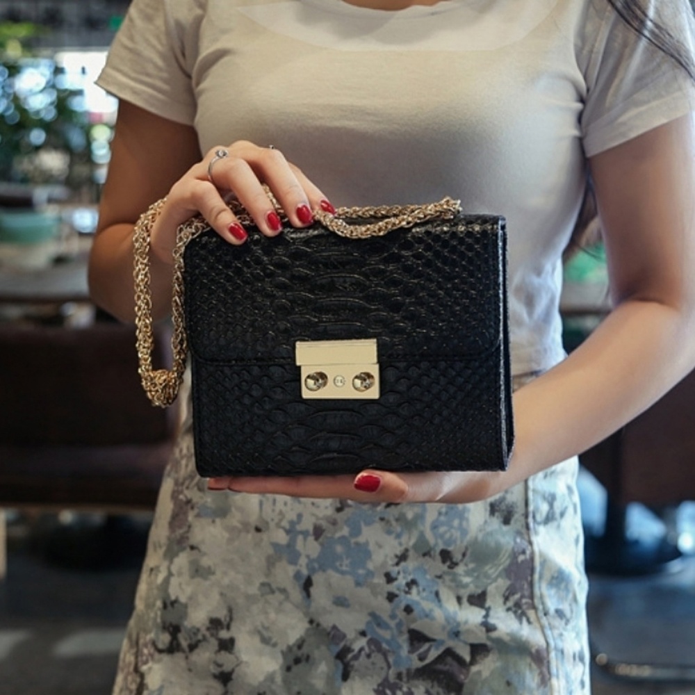 Sale!💙Cute Alligator Crocodile Leather Bag Blue - Picture 7 of 8